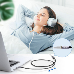 Аудио удължител UGREEN жак 3.5mm (мъжко) към жак 3.5mm (женско) 0.5m син (AV118) - Img 3