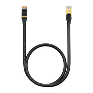 Бърз интернет кабел BASEUS cat.7 RJ45 10Gb/s 0.5m черен (WKJS010001) - Img 3