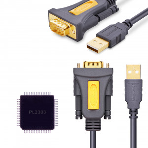 Видео адаптер UGREEN USB Type A към DB9 RS-232 1.5m сив (CR104) - Img 2