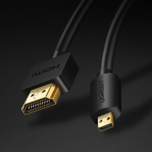 Видео кабел UGREEN HDMI към Micro HDMI 19 pin 2.0v 4K 60Hz 30AWG 1.5m черен (30102) - Img 2