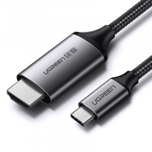 Видео кабел UGREEN HDMI към USB Type C 4K 60 Hz 1.5 m черен / сив (MM142 50570) - Img 1