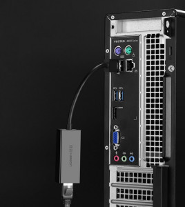 Външен мрежов адаптер UGREEN USB Type A 2.0 към RJ45 100 Mbps (CR110 20254) черен - Img 6