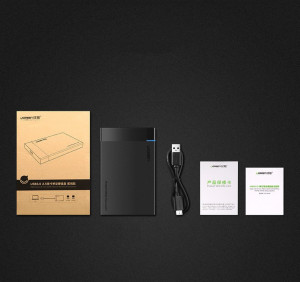 Външна адаптерна кутия Ugreen за HDD SSD 2.5'' SATA USB 3.2 Gen 1 5Gbps micro USB SuperSpeed + кабел 0.5m (US22 5G1 30848) черен - Img 11