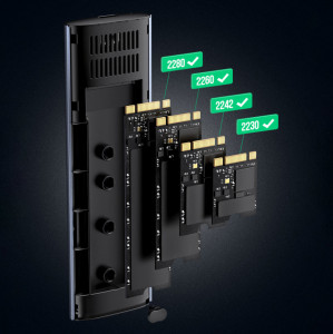 Външна адаптерна кутия Ugreen за M.2 B-Key SATA 3.0 5Gbps + кабел USB Type C (CM400) сива - Img 9