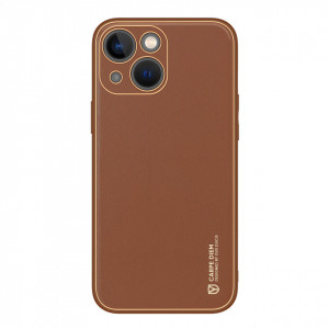 Гръб от еко кожа DUX DUCIS Yolo - iPhone 14 кафяв - Img 1