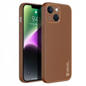 Гръб от еко кожа DUX DUCIS Yolo - iPhone 14 кафяв - Img 3