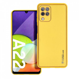 Гръб от еко кожа FORCELL Leather - Samsung Galaxy A22 жълт - Img 1