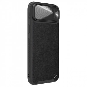 Гръб от естествена кожа с подвижно покритие за камерата NILLKIN CamShield Leather S - iPhone 14 черен - Img 6