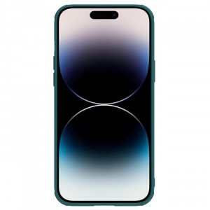 Гръб от естествена кожа с подвижно покритие за камерата NILLKIN CamShield Leather S - iPhone 14 Pro Max зелен - Img 2