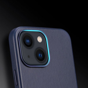 Гръб от естествена кожа DUX DUCIS Naples MagSafe - iPhone 13 Pro Max син - Img 8