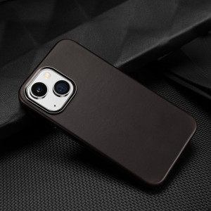 Гръб от естествена кожа DUX DUCIS Naples MagSafe - iPhone 14 Plus тъмнокафяв - Img 11