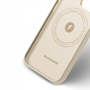 Гръб от естествена кожа DUX DUCIS Roma - iPhone 13 Pro Max бял - Img 4