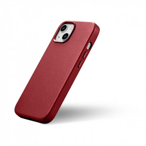 Гръб от естествена кожа iCARER Leather MagSafe - iPhone 14 Plus червен - Img 8
