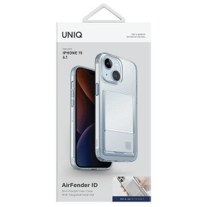 Гръб със слот за карта UNIQ Air Fender ID - iPhone 15 nude transparent - Img 2