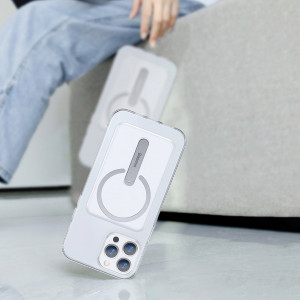 Гръб със стойка BASEUS Magnetic - iPhone 13 прозрачен - Img 18