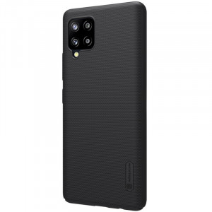 Гръб със стойка NILLKIN Super Frosted Shield - Samsung Galaxy A42 5G черен - Img 2