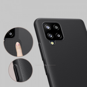 Гръб със стойка NILLKIN Super Frosted Shield - Samsung Galaxy A42 5G черен - Img 10