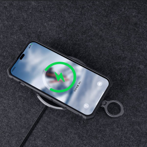 Гръб с подвижно покритие за камерата и ринг държач NILLKIN CamShield Armor Pro - iPhone 14 Pro син - Img 14