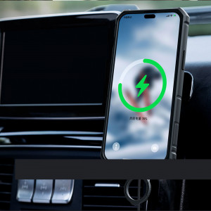 Гръб с подвижно покритие за камерата и ринг държач NILLKIN CamShield Armor Pro MagSafe - iPhone 14 Pro Max син - Img 12