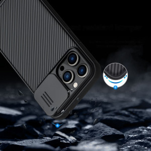 Гръб с подвижно покритие за камерата NILLKIN CamShield Pro - iPhone 14 Pro Max тъмнозелен - Img 13