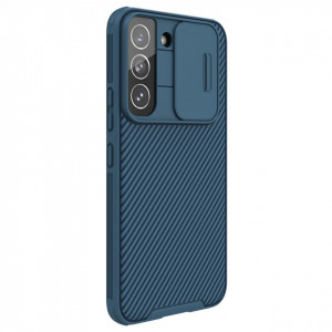 Гръб с подвижно покритие за камерата NILLKIN CamShield Pro - Samsung Galaxy S22+ син - Img 3