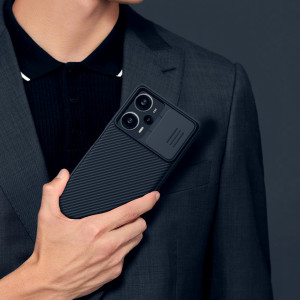 Гръб с подвижно покритие за камерата NILLKIN CamShield Pro - Xiaomi Poco F5 / Redmi Note 12 Turbo черен - Img 15