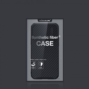 Гръб с подвижно покритие за камерата NILLKIN Synthetic Fiber S - iPhone 14 Pro черен - Img 5