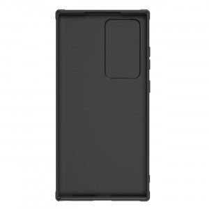 Гръб с подвижно покритие за камерата NILLKIN Synthetic Fiber S - Samsung Galaxy S23 Ultra черен - Img 2