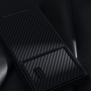 Гръб с подвижно покритие за камерата NILLKIN Synthetic Fiber S - Samsung Galaxy S23 Ultra черен - Img 14