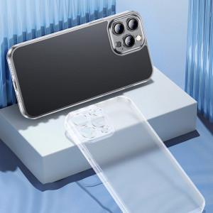 Гръб BASEUS Frosted Glass - iPhone 13 Pro Max черен - Img 12