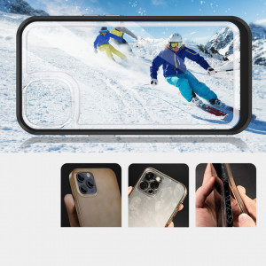 Гръб Clear 3в1 с гел рамка - iPhone 13 mini черен - Img 3