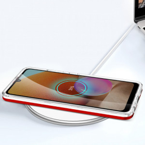 Гръб Clear 3в1 с гел рамка - Samsung Galaxy A32 5G червен - Img 7
