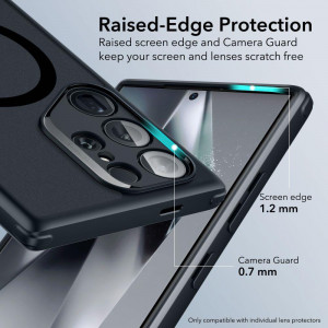 Гръб ESR Classic Hybrid Halolock - Samsung Galaxy S24 Ultra прозрачен / черен - Img 7