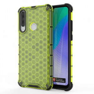 Гръб Honeycomb Armor със силиконов бъмпер - Huawei Y6p зелен - Img 1