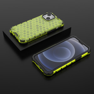 Гръб Honeycomb Armor със силиконов бъмпер - iPhone 13 mini зелен - Img 13