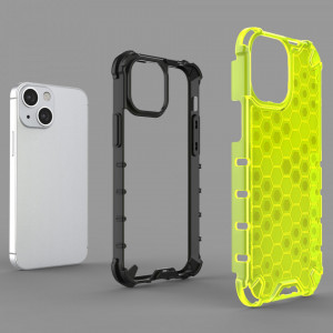 Гръб Honeycomb Armor със силиконов бъмпер - iPhone 13 mini син - Img 6