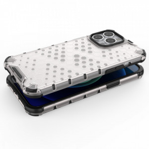 Гръб Honeycomb Armor със силиконов бъмпер - iPhone 13 Pro Max черен - Img 4