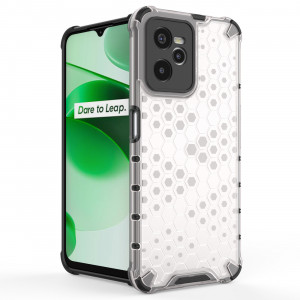 Гръб Honeycomb Armor със силиконов бъмпер - Realme C35 прозрачен - Img 2