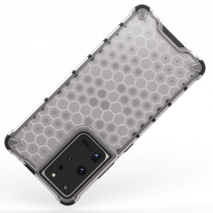 Гръб Honeycomb Armor със силиконов бъмпер - Samsung Galaxy S22 Ultra прозрачен - Img 6