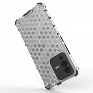 Гръб Honeycomb Armor със силиконов бъмпер - Vivo V23 5G черен - Img 5