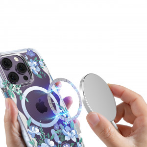 Гръб KINGXBAR Flora MagSafe - iPhone 14 Plus орхидея - Img 4