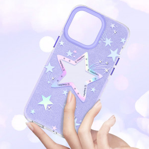Гръб KINGXBAR Heart Star - iPhone 14 Plus лилава звезда - Img 5