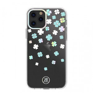 Гръб KINGXBAR Lucky с оригинални кристали Swarovski - iPhone 12 mini (детелина) прозрачен - Img 1