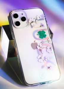 Гръб KINGXBAR Lucky с оригинални кристали Swarovski - iPhone 12 mini (късмет) прозрачен - Img 10