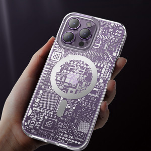 Гръб KINGXBAR PQY Geek MagSafe - iPhone 14 златист - Img 11