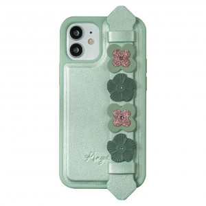 Гръб KINGXBAR Sweet с оригинални кристали Swarovski - iPhone 12 / 12 Pro зелен - Img 1