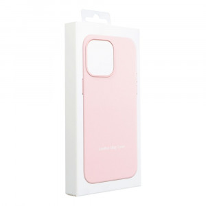 Гръб Leather Mag съвместим с MagSafe - iPhone 15 розов - Img 11