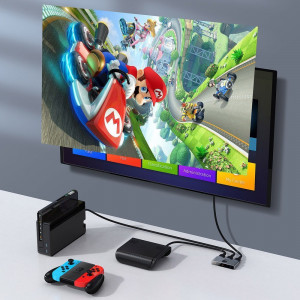 Двупосочен суич BASEUS HDMI към 2x HDMI 4K / 30 Hz (CAHUB-BC0G) сив - Img 8