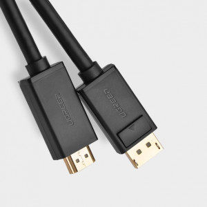 Еднопосочен видео кабел UGREEN DisplayPort към HDMI 4K 30Hz 32AWG 2m черен (DP101 10202) - Img 3