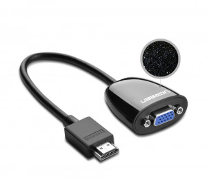 Еднопосочен видео кабел UGREEN HDMI към VGA FHD черен - Img 11